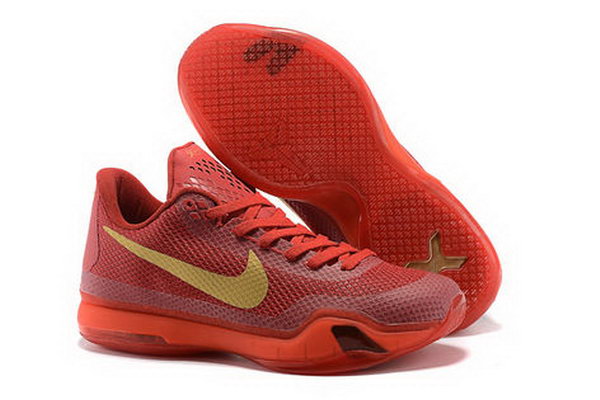 Nike Kobe X(10) Red Gold Sneakers Best Price